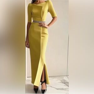 Stylewe Elegant Yellow dress